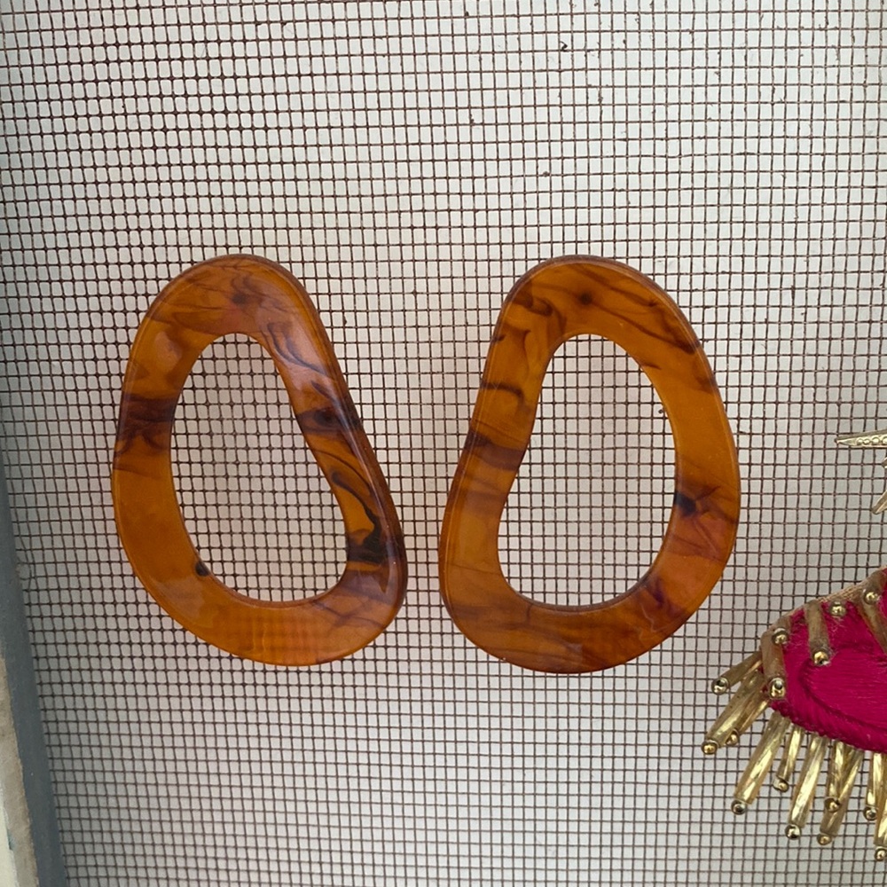 Tortoise shell earrings